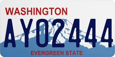 WA license plate AYO2444