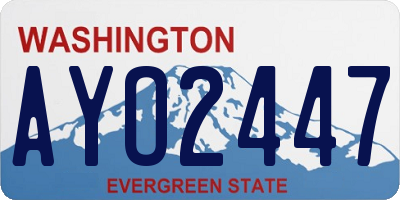 WA license plate AYO2447