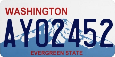 WA license plate AYO2452