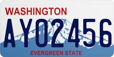 WA license plate AYO2456