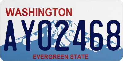 WA license plate AYO2468