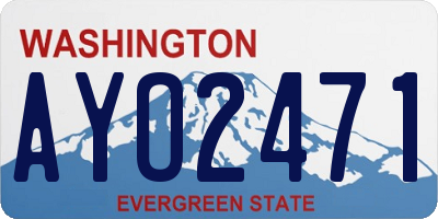 WA license plate AYO2471