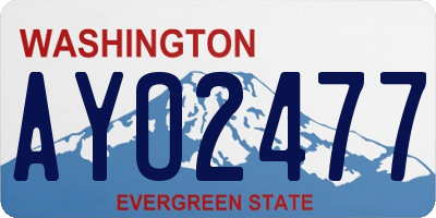 WA license plate AYO2477