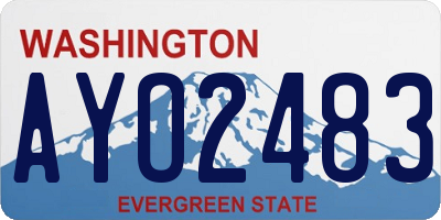 WA license plate AYO2483