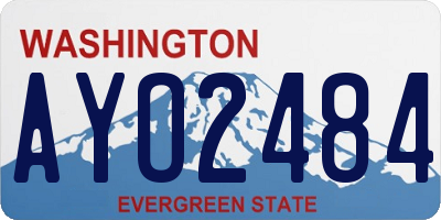 WA license plate AYO2484
