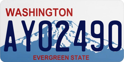 WA license plate AYO2490