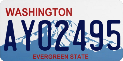 WA license plate AYO2495