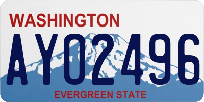 WA license plate AYO2496