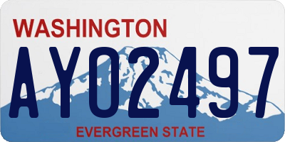 WA license plate AYO2497