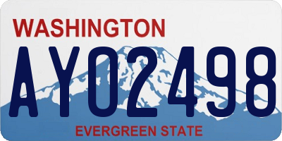 WA license plate AYO2498