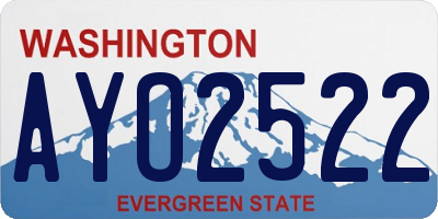 WA license plate AYO2522