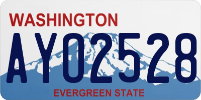 WA license plate AYO2528