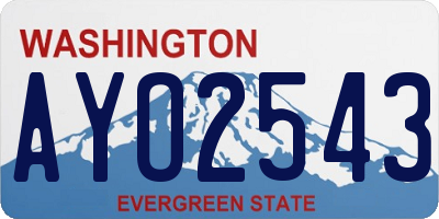 WA license plate AYO2543