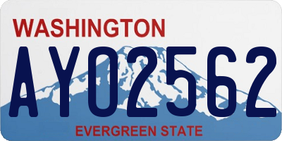 WA license plate AYO2562