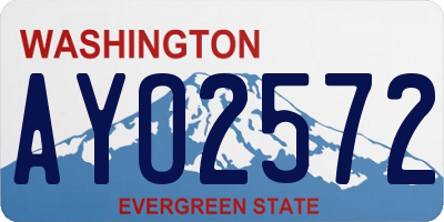 WA license plate AYO2572