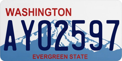 WA license plate AYO2597