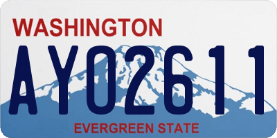 WA license plate AYO2611