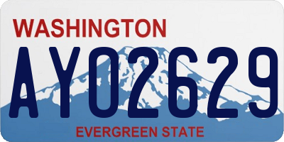 WA license plate AYO2629