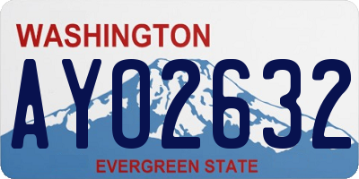 WA license plate AYO2632