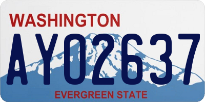 WA license plate AYO2637