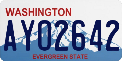 WA license plate AYO2642