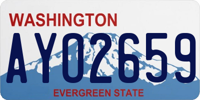 WA license plate AYO2659