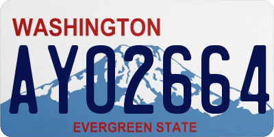 WA license plate AYO2664