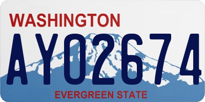 WA license plate AYO2674