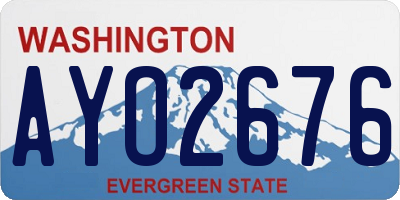 WA license plate AYO2676