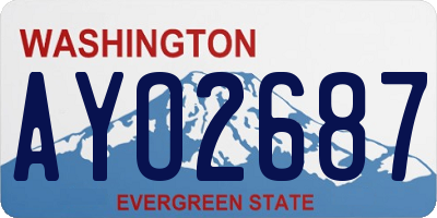 WA license plate AYO2687
