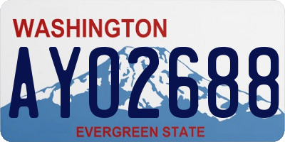 WA license plate AYO2688