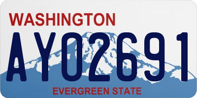WA license plate AYO2691