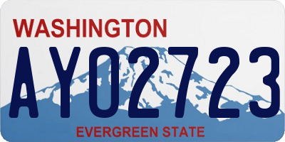 WA license plate AYO2723