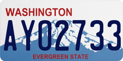 WA license plate AYO2733