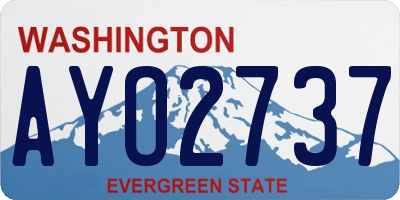 WA license plate AYO2737
