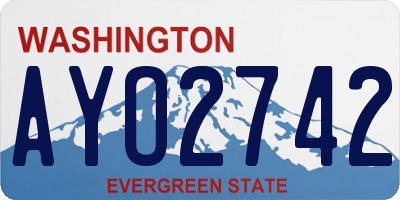 WA license plate AYO2742