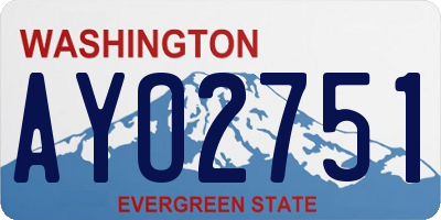 WA license plate AYO2751
