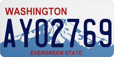 WA license plate AYO2769
