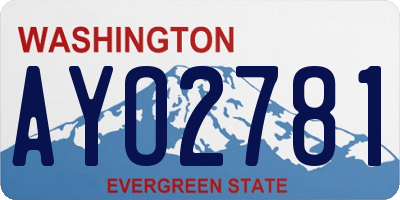 WA license plate AYO2781