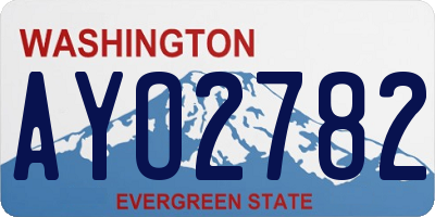 WA license plate AYO2782