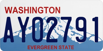WA license plate AYO2791
