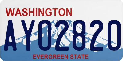 WA license plate AYO2820