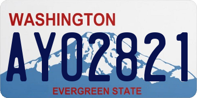WA license plate AYO2821