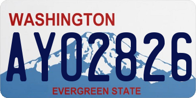 WA license plate AYO2826