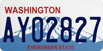 WA license plate AYO2827