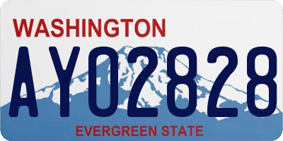 WA license plate AYO2828