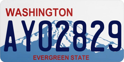 WA license plate AYO2829