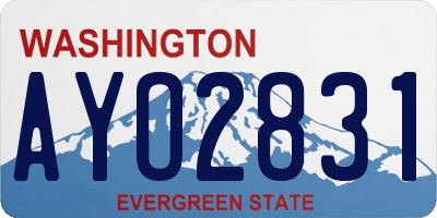 WA license plate AYO2831