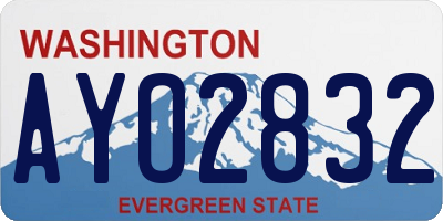 WA license plate AYO2832
