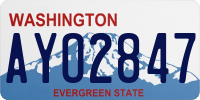 WA license plate AYO2847